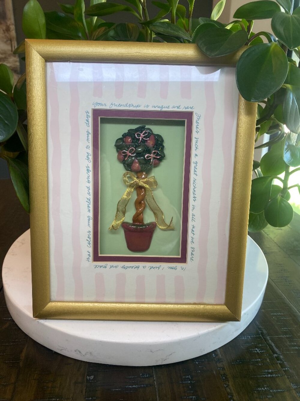 Bright Star Designs Michelle Samara Shadow Box Topiary Friendship Poem Picture